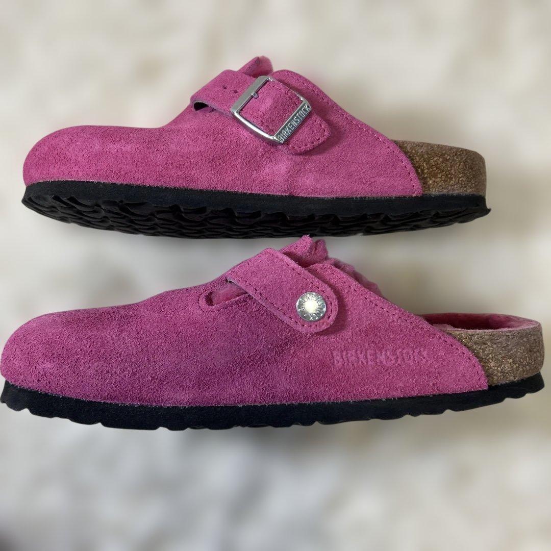 美品　BIRKENSTOCK BOSTON SHEARLING 24cm