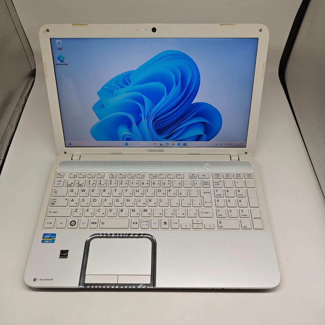 【東芝】T552 高速i7 SSD512GB 16GB ホワイト ノートPC