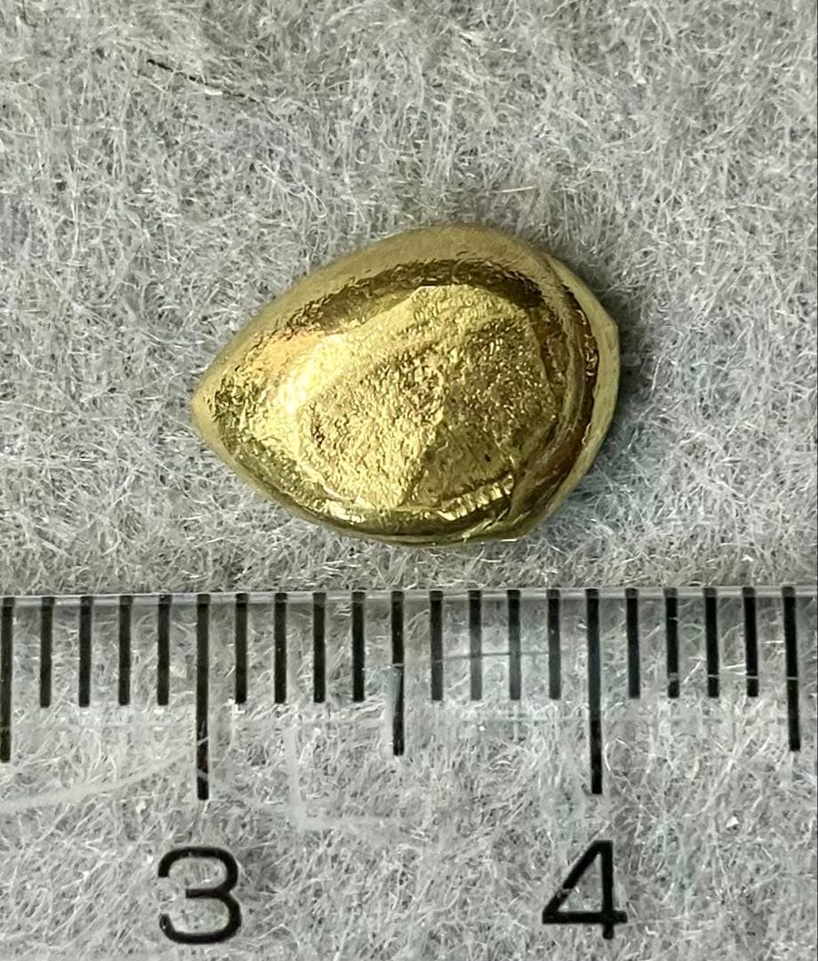 彫金素材 18金 金塊 ゴールド 地金 純金換算約2グラム