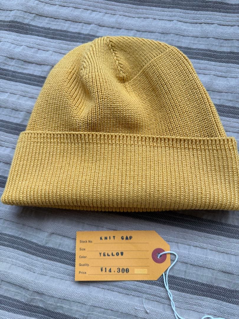 ブッチャープロダクツ イエロー ニットキャップ アットラスト