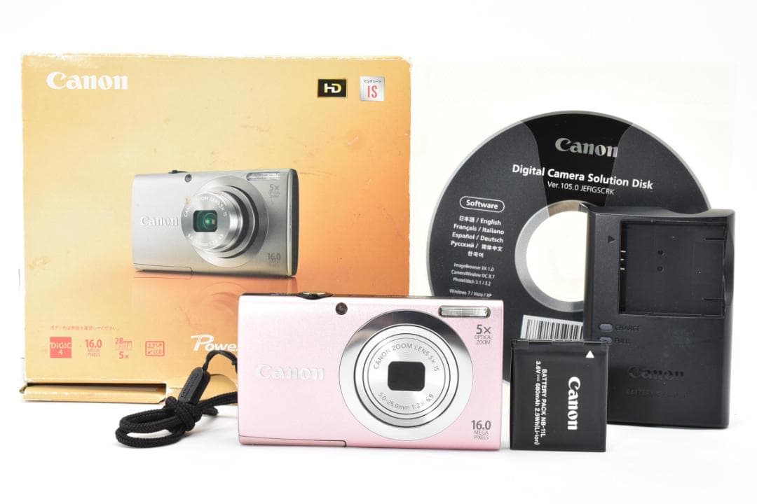 キヤノン　Canon PowerShot A2400 IS ピンク 《元箱付属》
