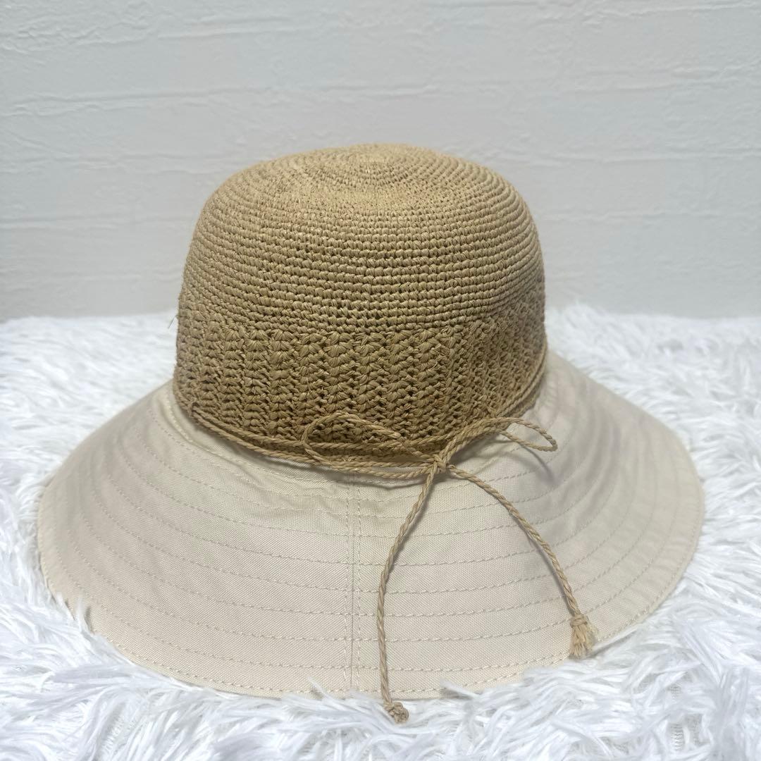 美品✨ヘレンカミンスキー ラフィアハット　麦わら帽子　UPF50＋