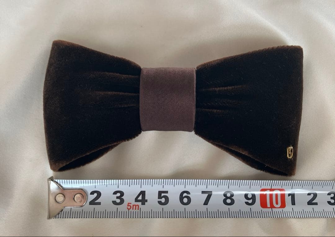 アレクサンドルドゥパリ　リボンバレッタ　ベロア　ブラウン