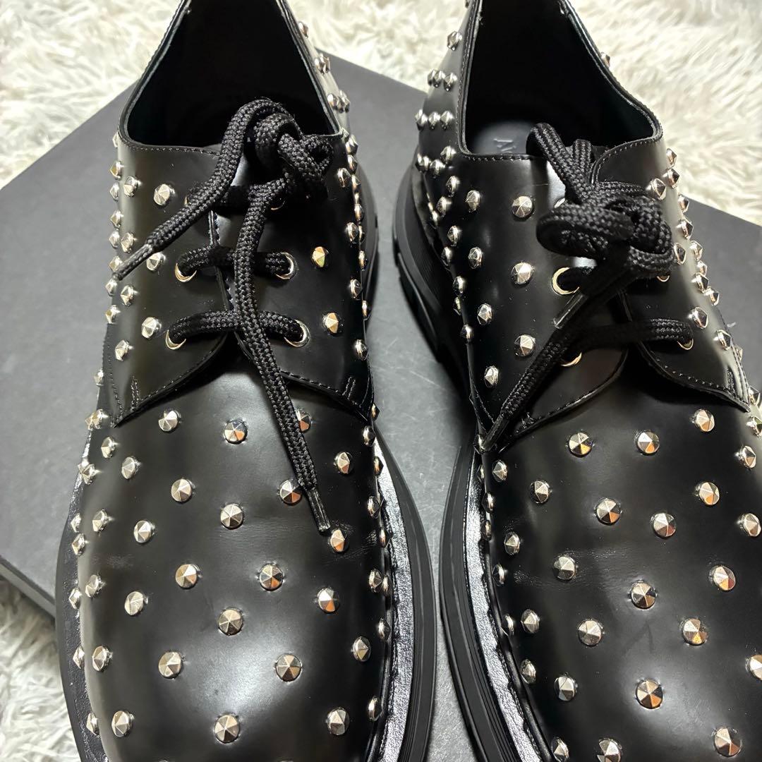 【未使用に近い】ALEXANDER MCQUEEN 本革 厚底 スタッズ 43