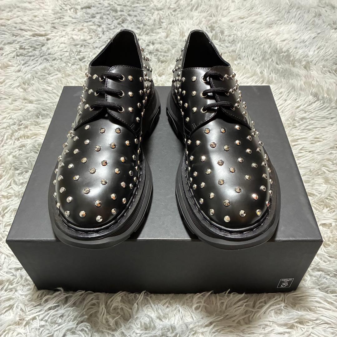 【未使用に近い】ALEXANDER MCQUEEN 本革 厚底 スタッズ 43