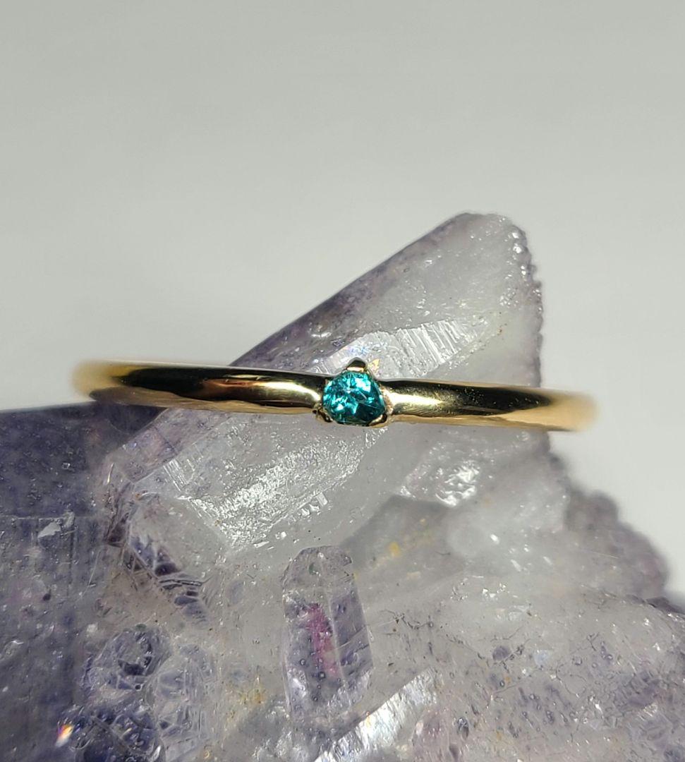 みるくる★ブラジルバターリャパライバトルマリンリング18金★