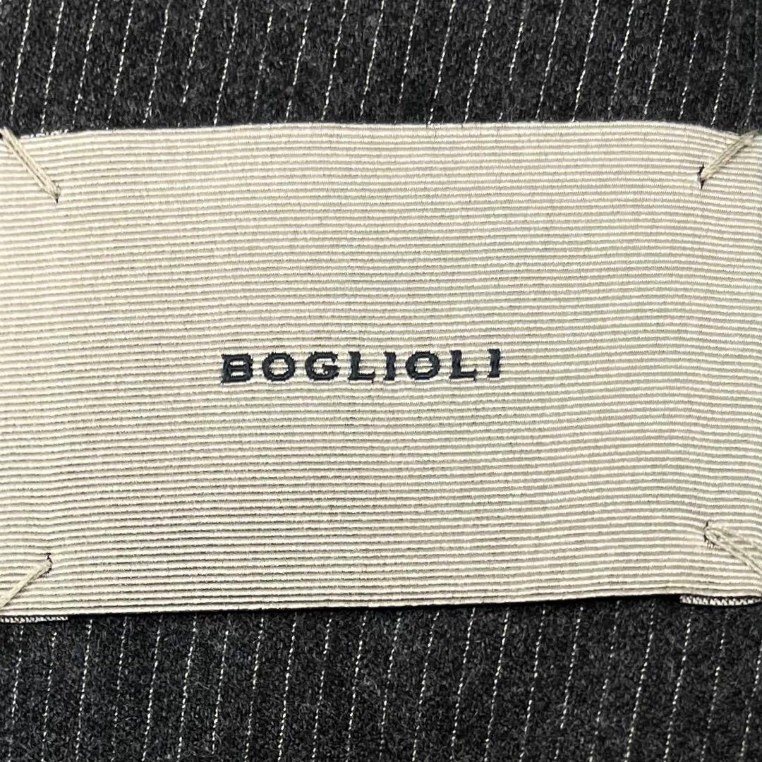 極希少 ボリオリ HAMPTON ピンストライプ 段返り3つボタン スーツ 46