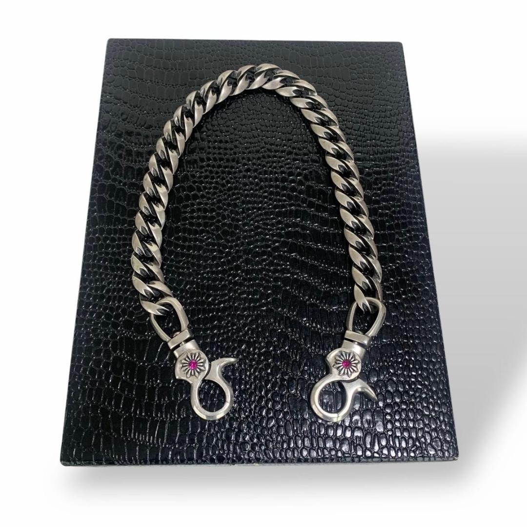 イサムカタヤマ バックラッシュ シルバー925 ルビー ウォレットチェーン