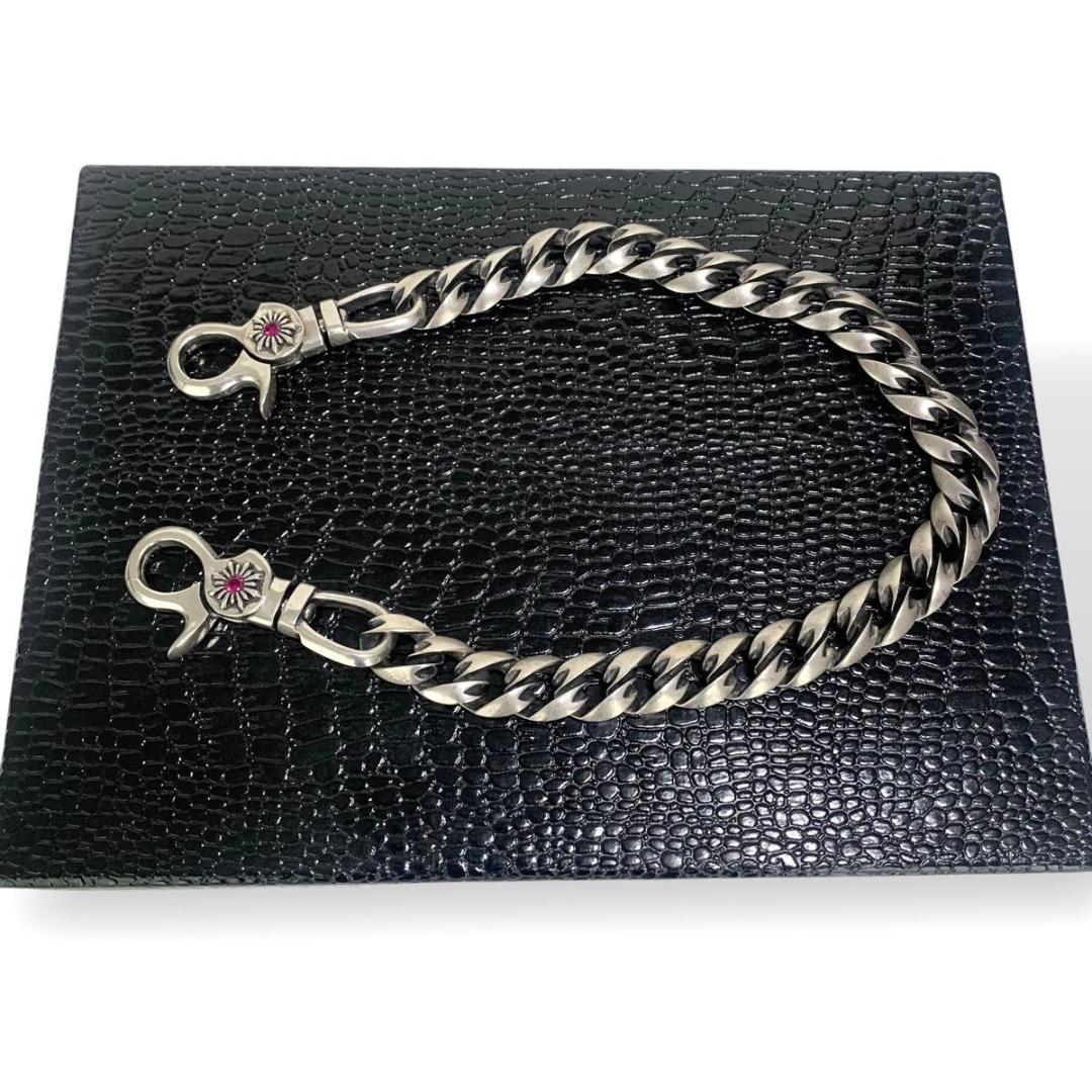 イサムカタヤマ バックラッシュ シルバー925 ルビー ウォレットチェーン