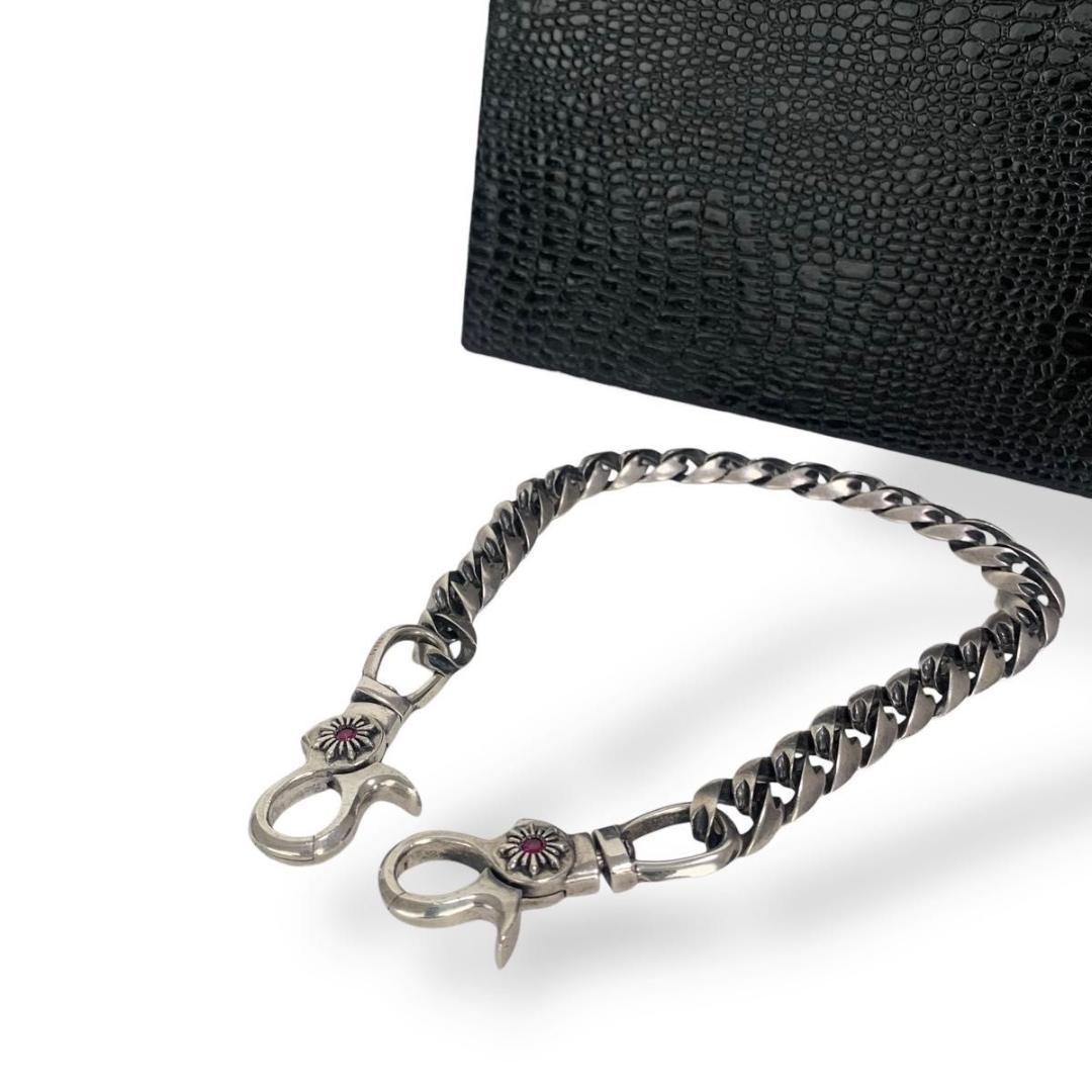 イサムカタヤマ バックラッシュ シルバー925 ルビー ウォレットチェーン