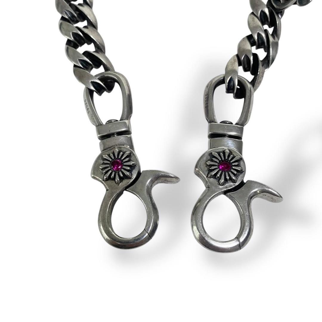 イサムカタヤマ バックラッシュ シルバー925 ルビー ウォレットチェーン