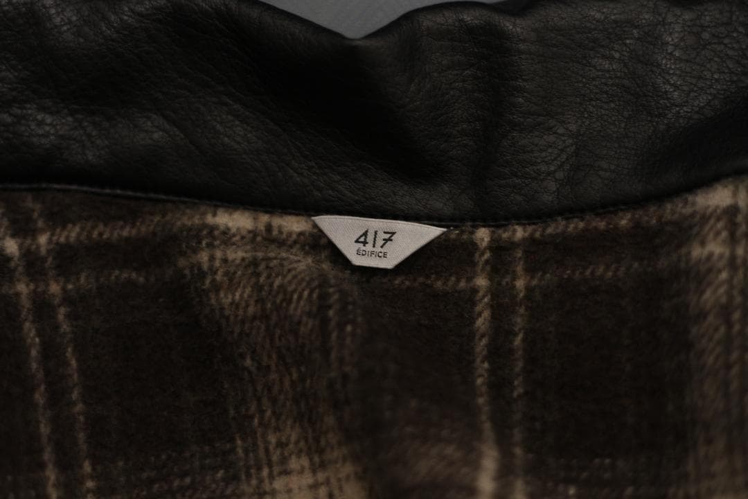 【極美品】417 EDIFICE ハンティング ジャケット L(デニム レザー
