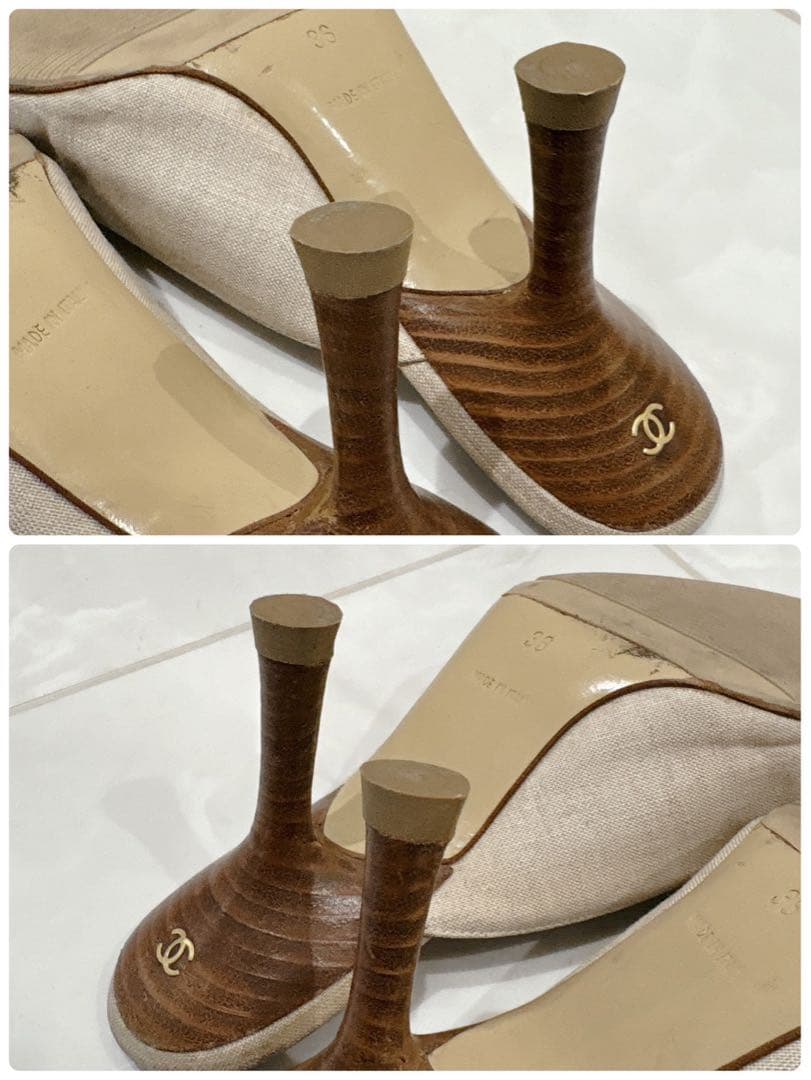 CHANEL シャネル ココマーク ミュール ホワイト 36サイズ 23cm