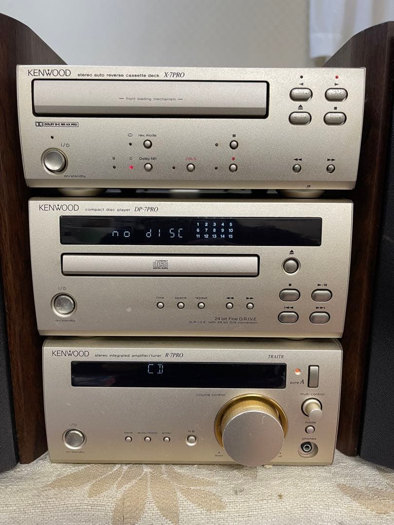 KENWOOD CD・カセットデッキ ゴールド ジャンク