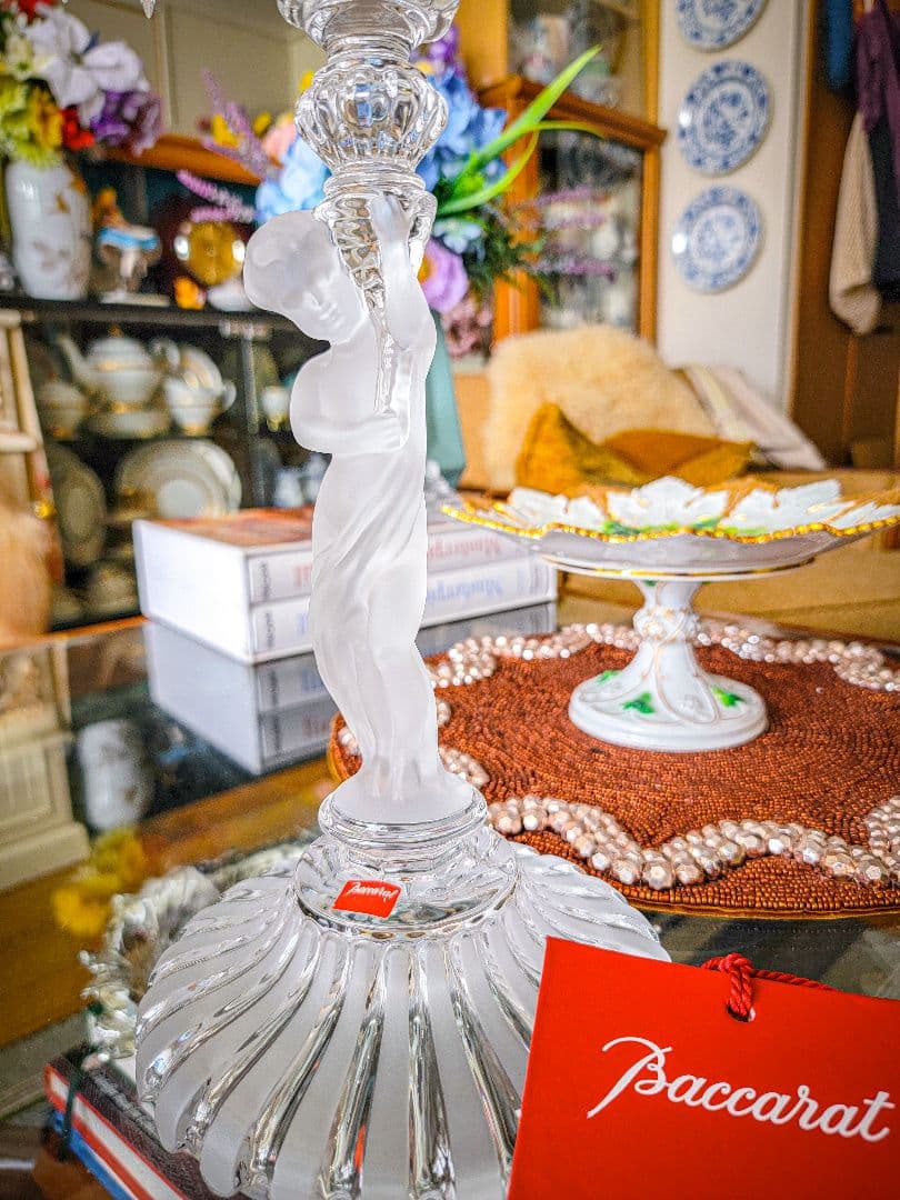 BACCARAT バカラ キャンドルスタンドメダイヨン.シャンデリア.2灯