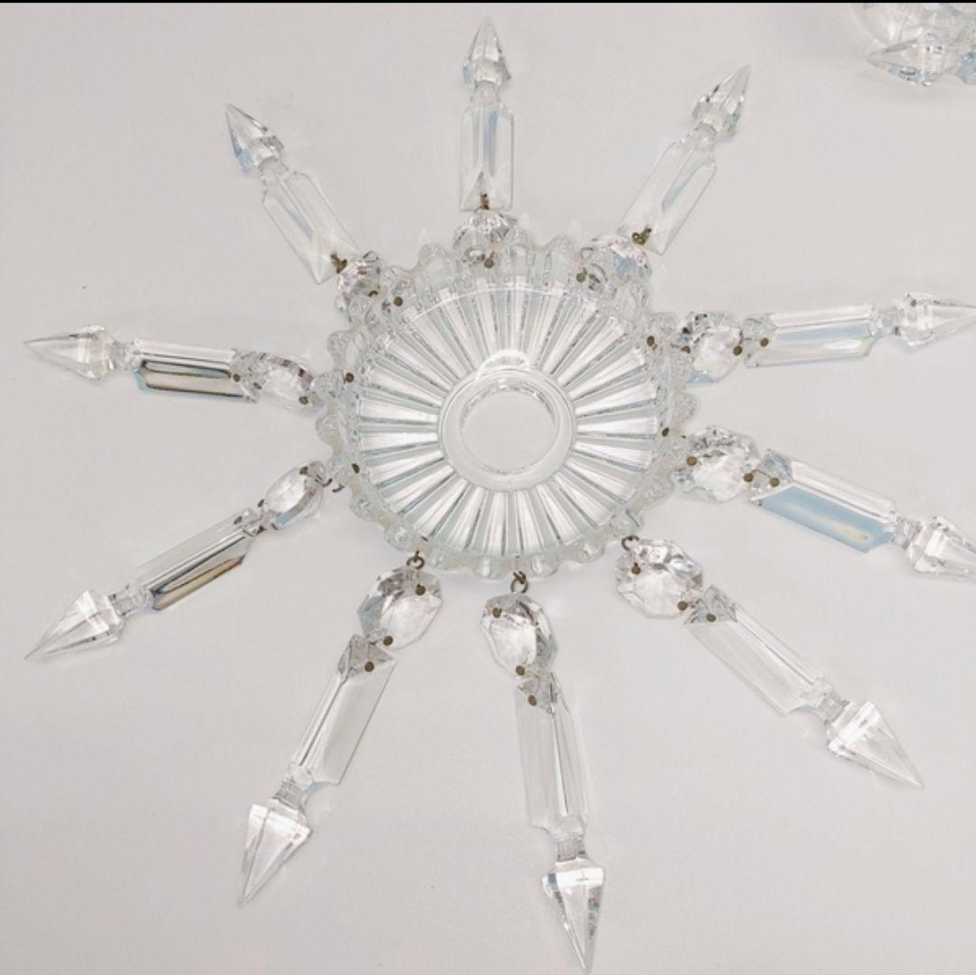 BACCARAT バカラ キャンドルスタンドメダイヨン.シャンデリア.2灯