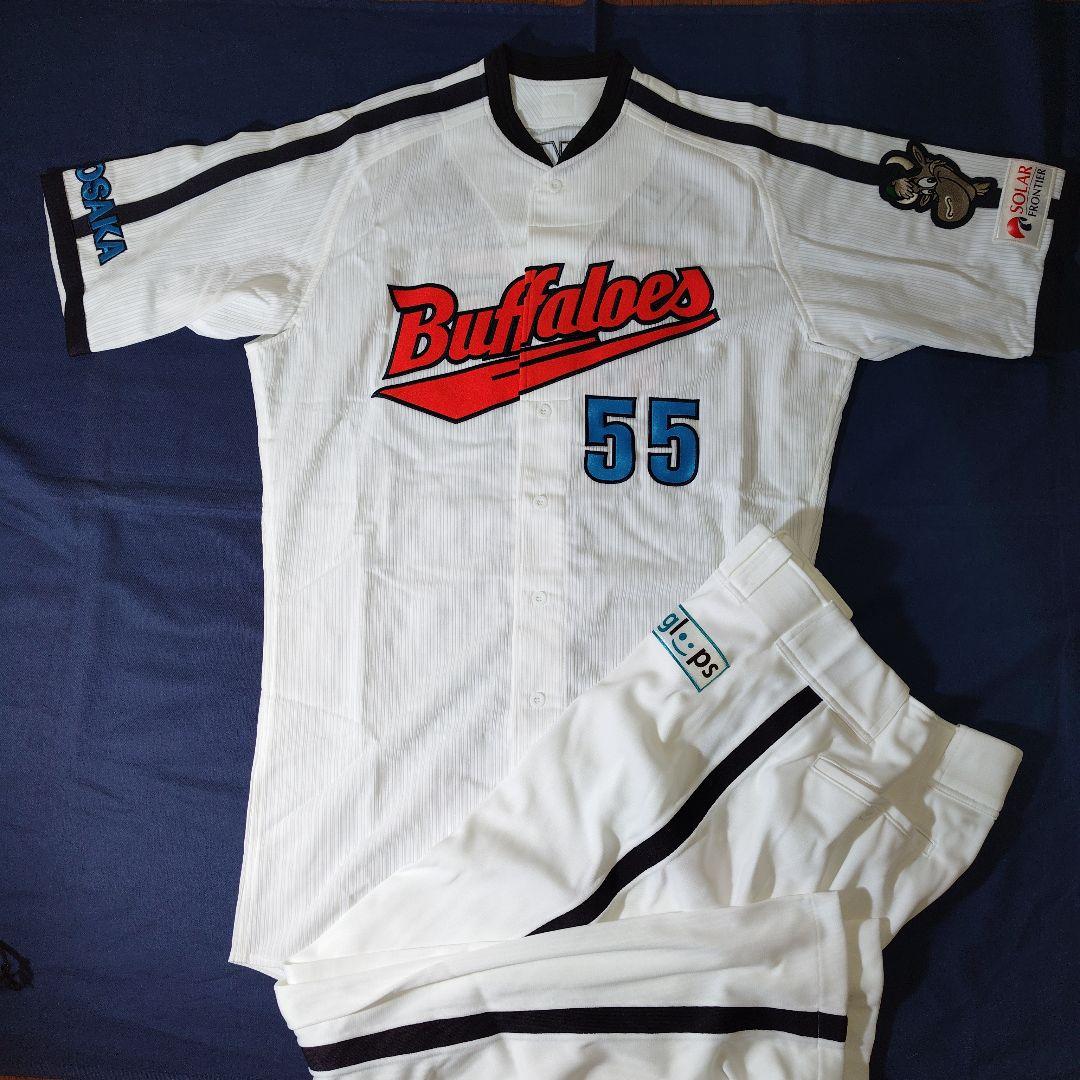 オリックスバファローズ　T-岡田選手　実使用近鉄復刻ユニフォーム上下セット