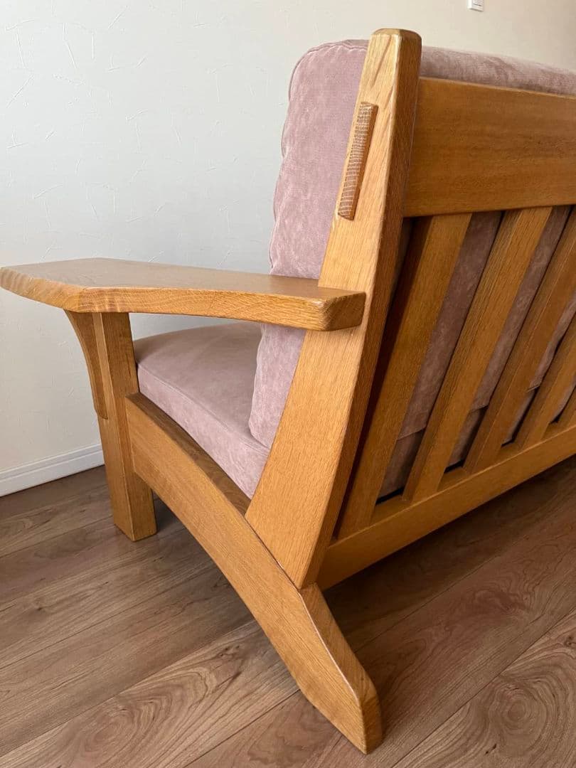 柏木工 KASHIWA 杜シリーズ 2人掛けソファ オーク材 ヴィンテージ家具