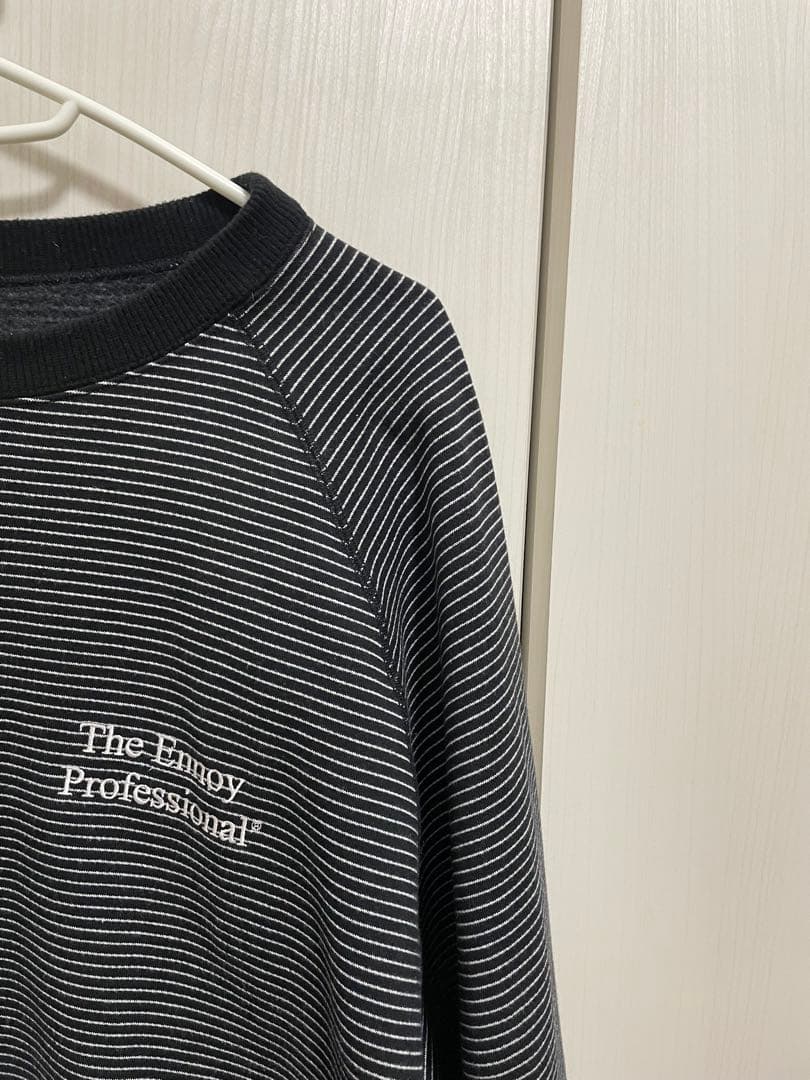 ENNOY BORDER CREW NECK SWEAT エンノイ XXL