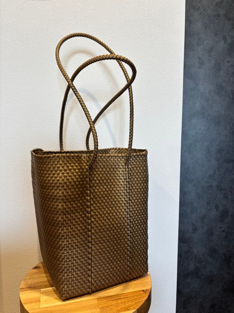 Letra レトラ　メルカドバッグ　バケット　ロングハンドル ゴールド