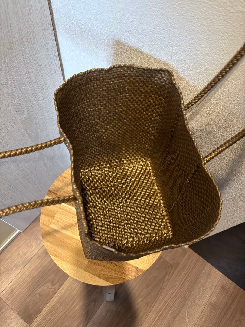 Letra レトラ　メルカドバッグ　バケット　ロングハンドル ゴールド