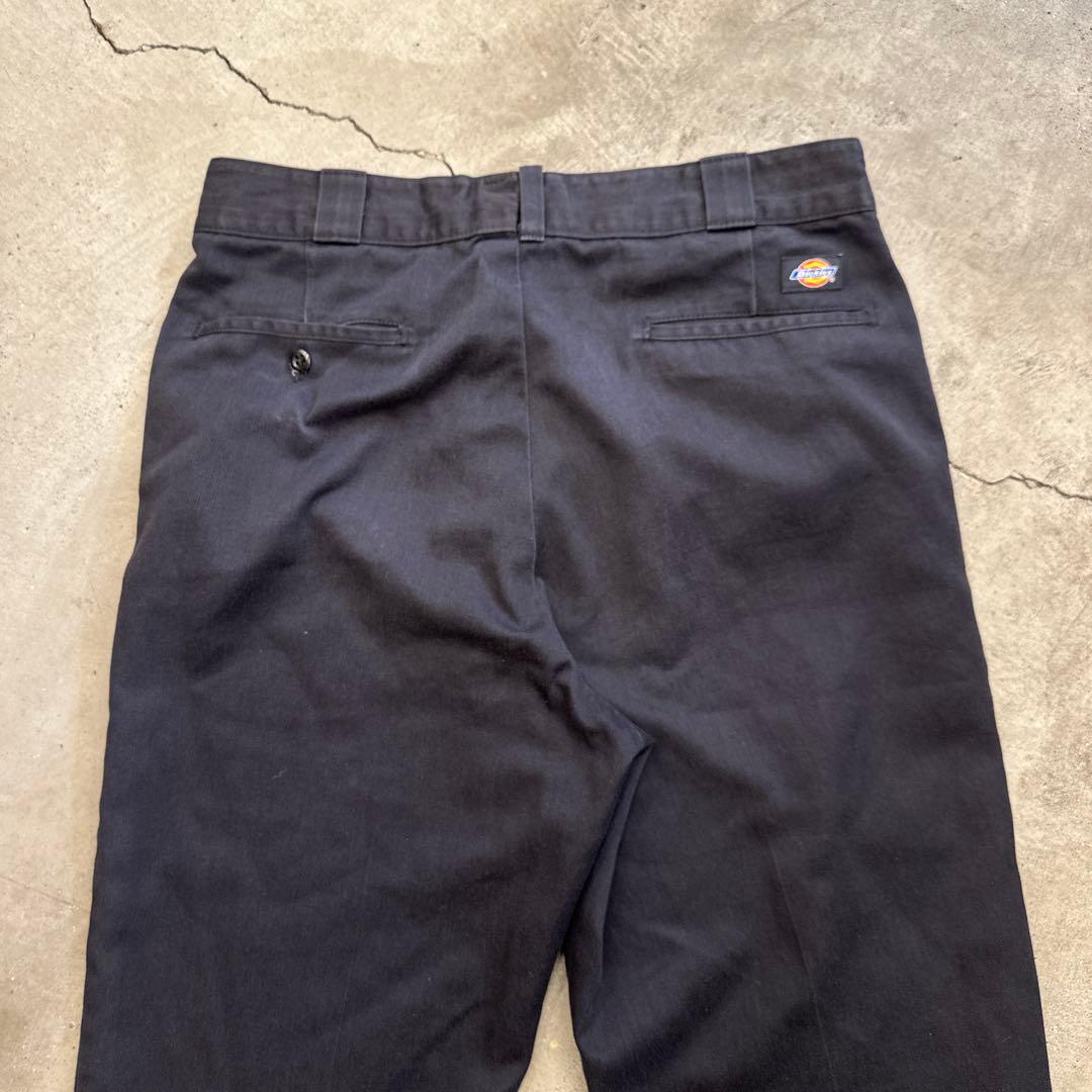90s USA製 Dickies874 ブラック チノパン ワークパンツ　W34