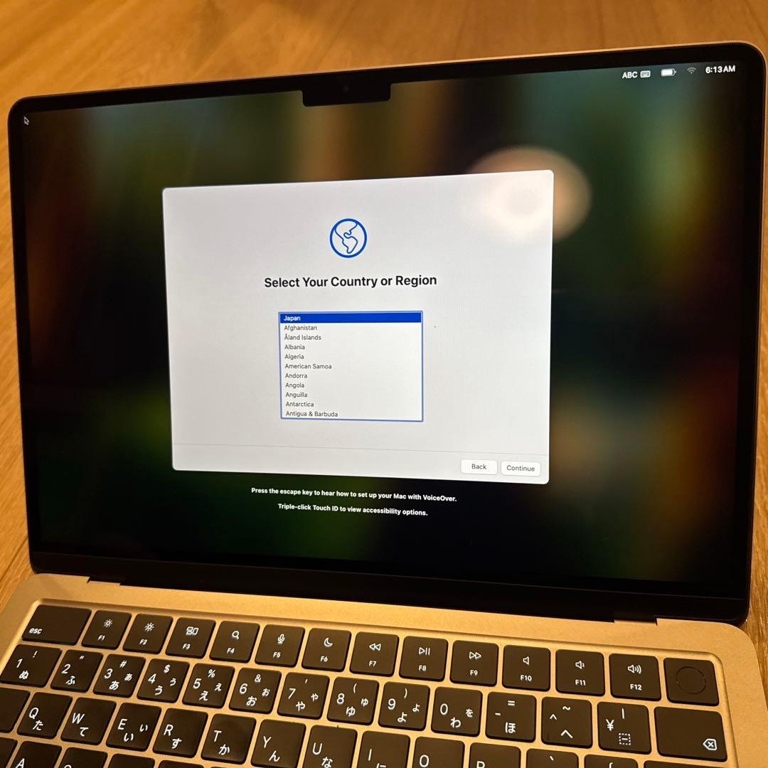 【美品】Apple MacBook Air M2 8GB 256GB 13インチ