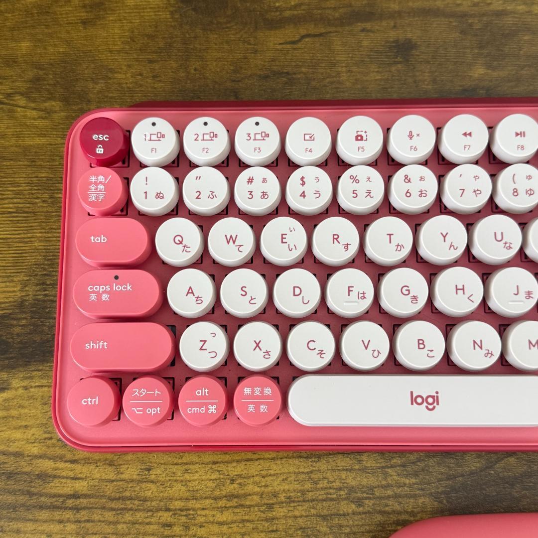 美品 ロジクール POP MOUSE & KEYS ローズ キーボード マウス