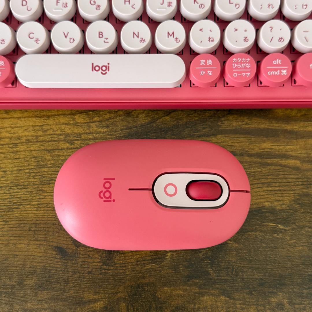 美品 ロジクール POP MOUSE & KEYS ローズ キーボード マウス