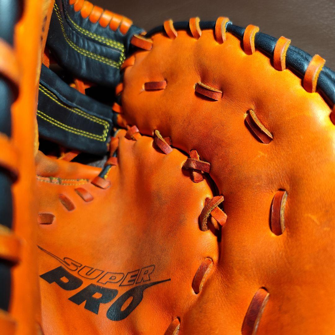 SSK SUPER PRO 軟式 ファーストミット オレンジ/黒