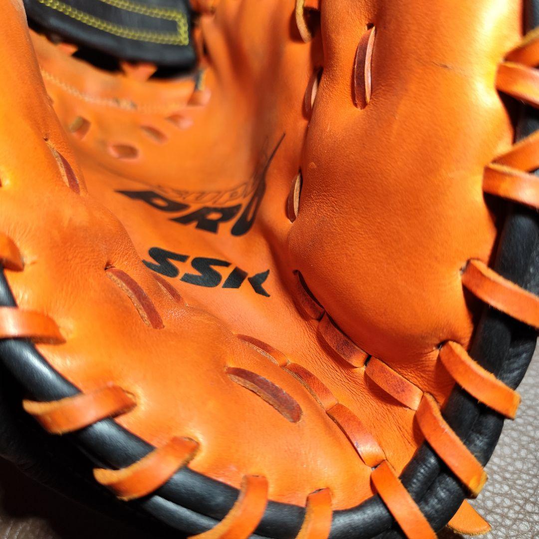SSK SUPER PRO 軟式 ファーストミット オレンジ/黒