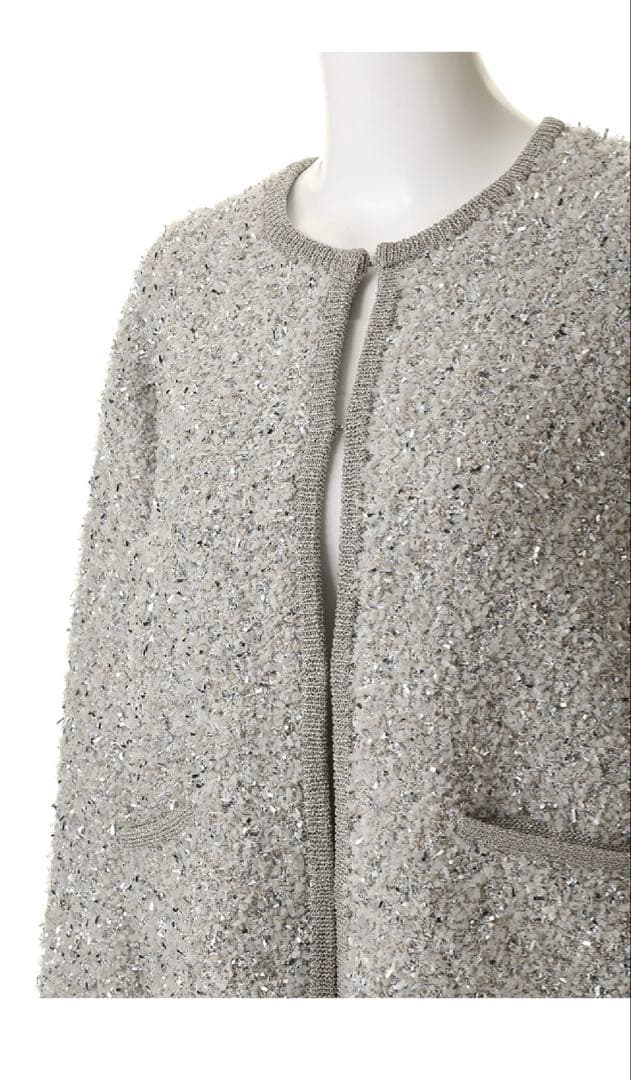 2026SS新作‼️ebureエブール新品ブライトヤーンジャガードカーディガン