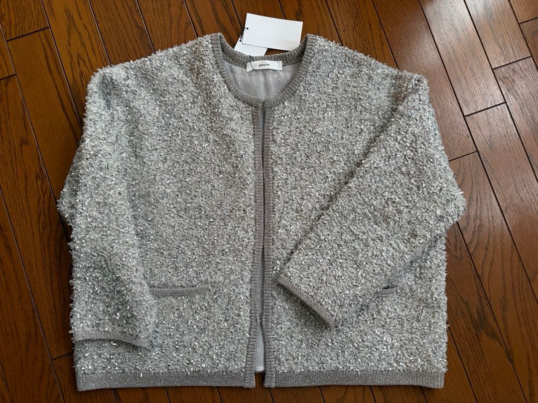 2026SS新作‼️ebureエブール新品ブライトヤーンジャガードカーディガン