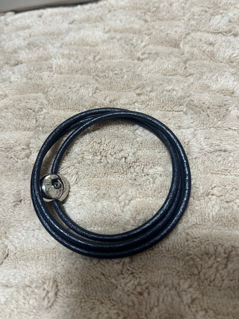 『ロエベ』　ペプルブレスレット　ブラック✖️シルバー