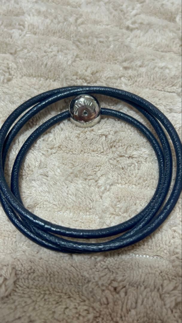 『ロエベ』　ペプルブレスレット　ブラック✖️シルバー