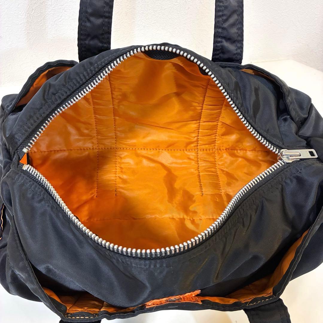 【美品】ポーター タンカー ミニボストンバッグ ドラムバッグ ナイロン ブラック