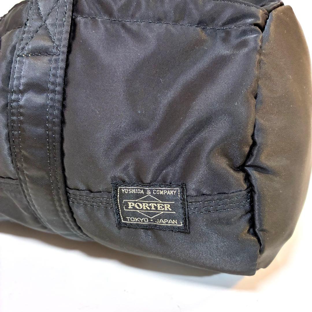 【美品】ポーター タンカー ミニボストンバッグ ドラムバッグ ナイロン ブラック