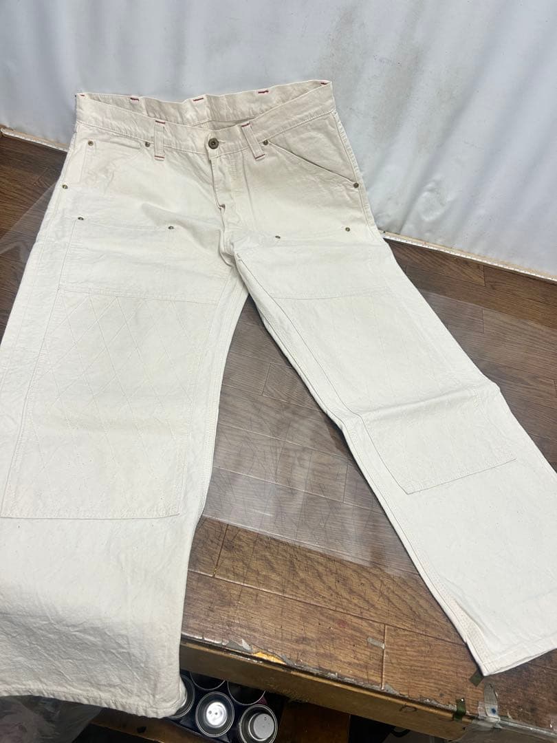 トロフィークロージング　ダブルニー　スタンダード　ホワイト　ダックパンツ