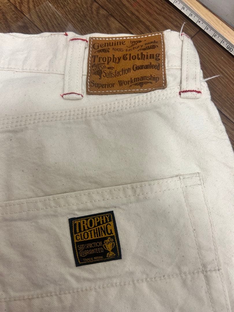 トロフィークロージング　ダブルニー　スタンダード　ホワイト　ダックパンツ