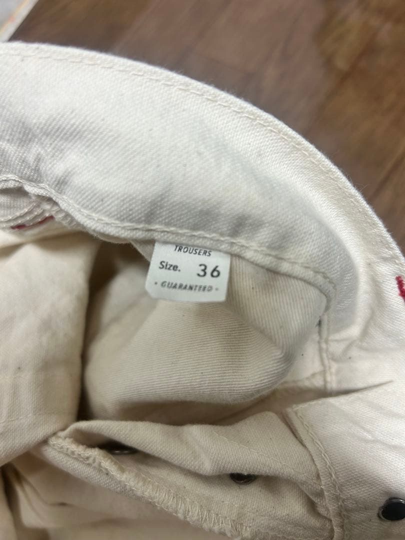 トロフィークロージング　ダブルニー　スタンダード　ホワイト　ダックパンツ
