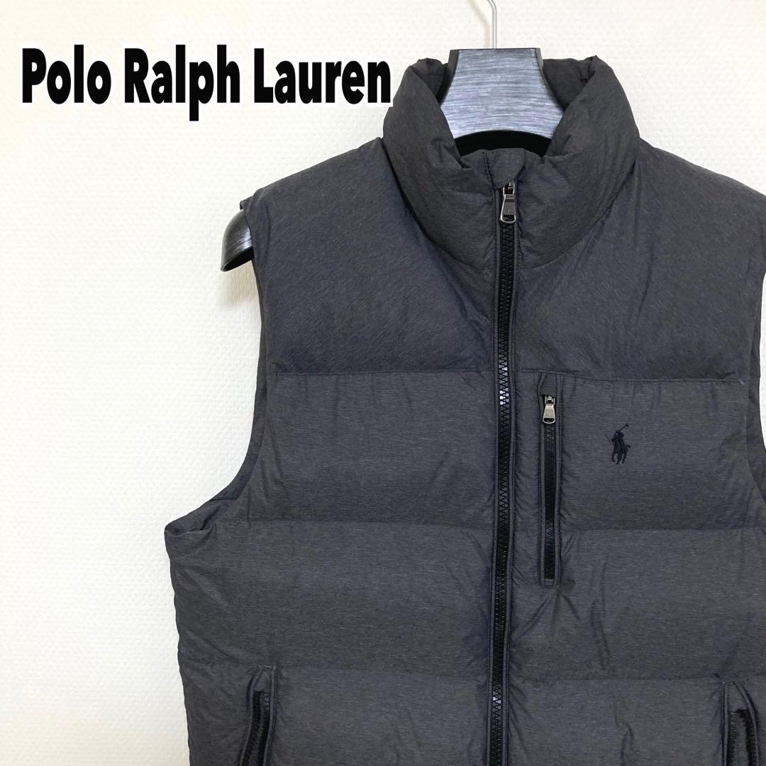 【美品】ポロ・ラルフ・ローレン ダウンベスト ダークグレー 人気デザイン