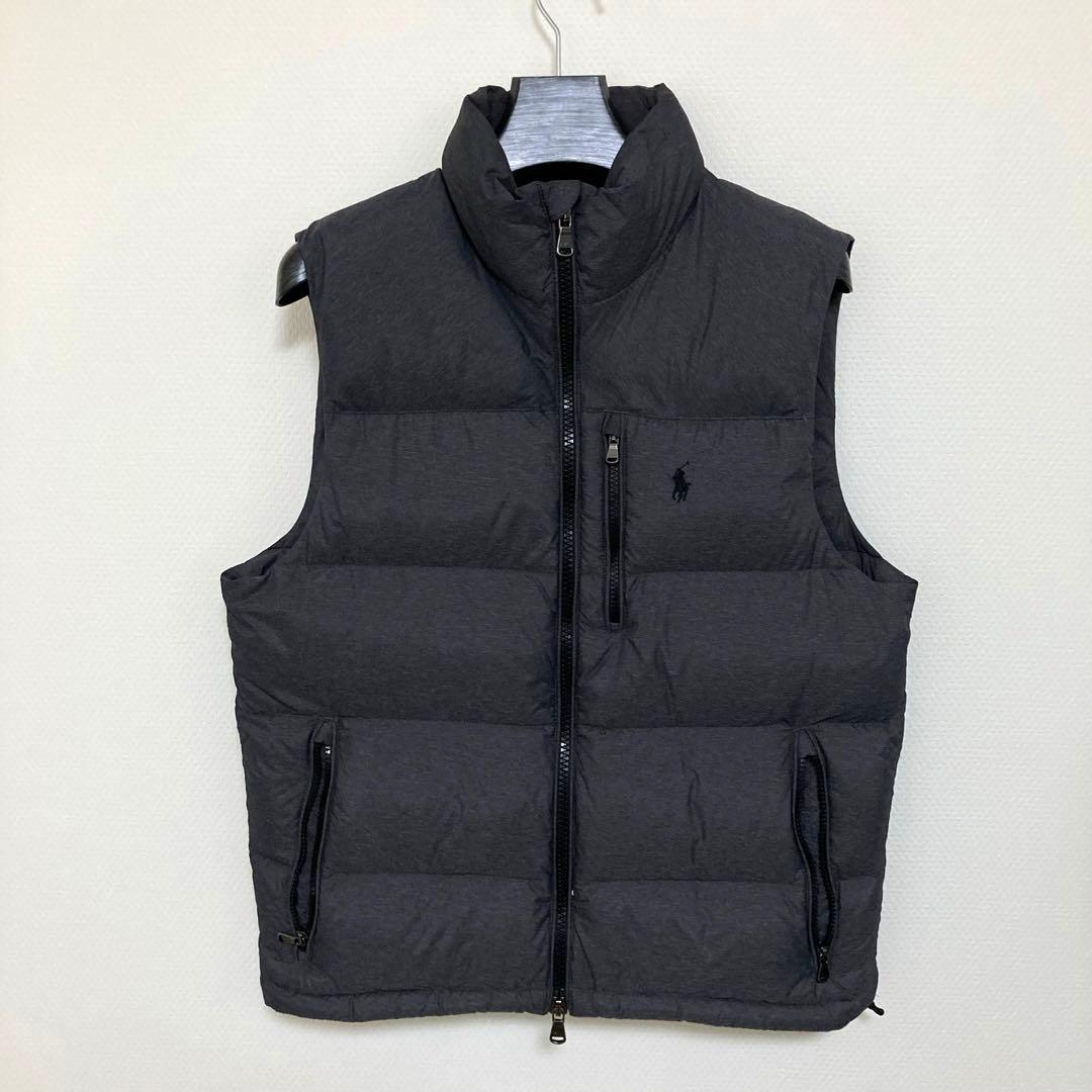 【美品】ポロ・ラルフ・ローレン ダウンベスト ダークグレー 人気デザイン