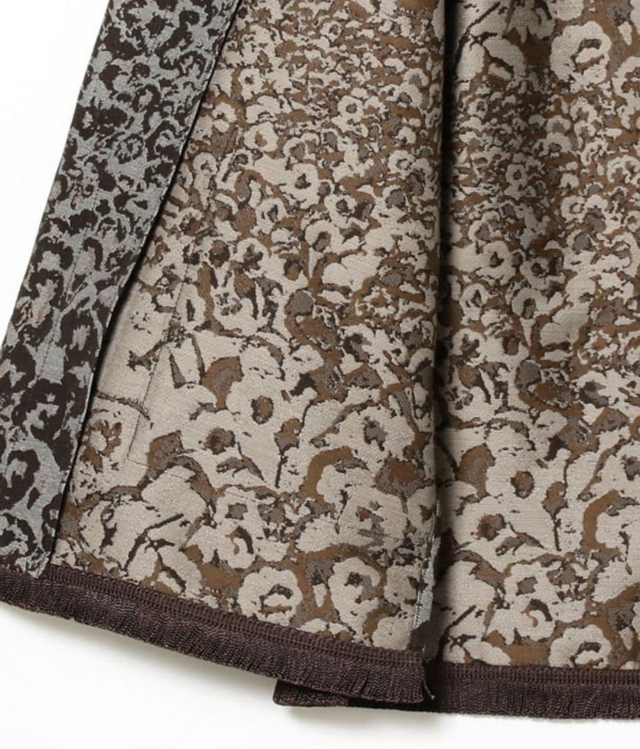 冬大セール❗️maturely♥フラワージャガードフリンジジャケット