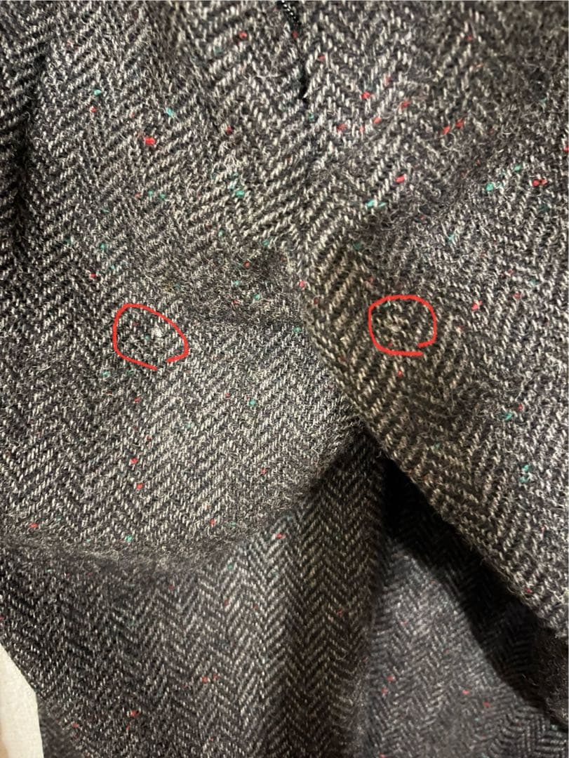 ラルフローレン　ウールスラックス　ブラック×グレーツイード　80s USA製