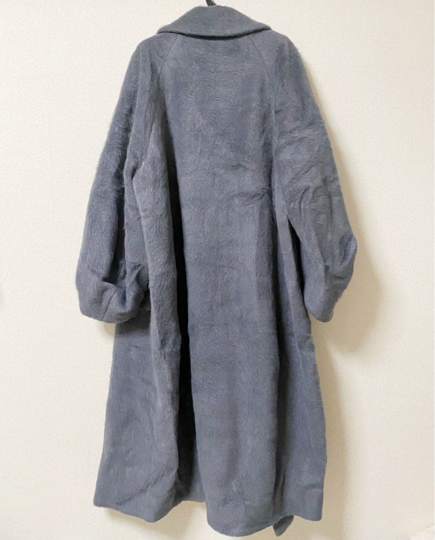 SNIDEL スナイデル シャギーロングコート　チャコールグレー
