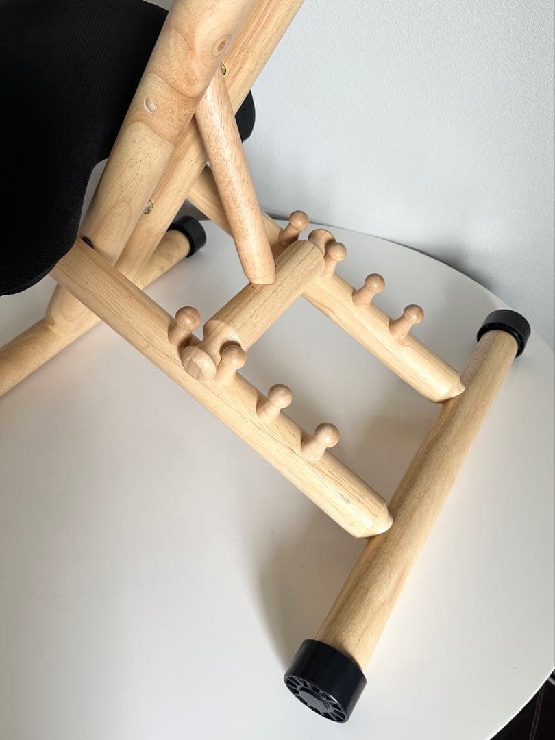 4段階　高さ調整　バランスチェア 学習椅子 ブラック　BC-101