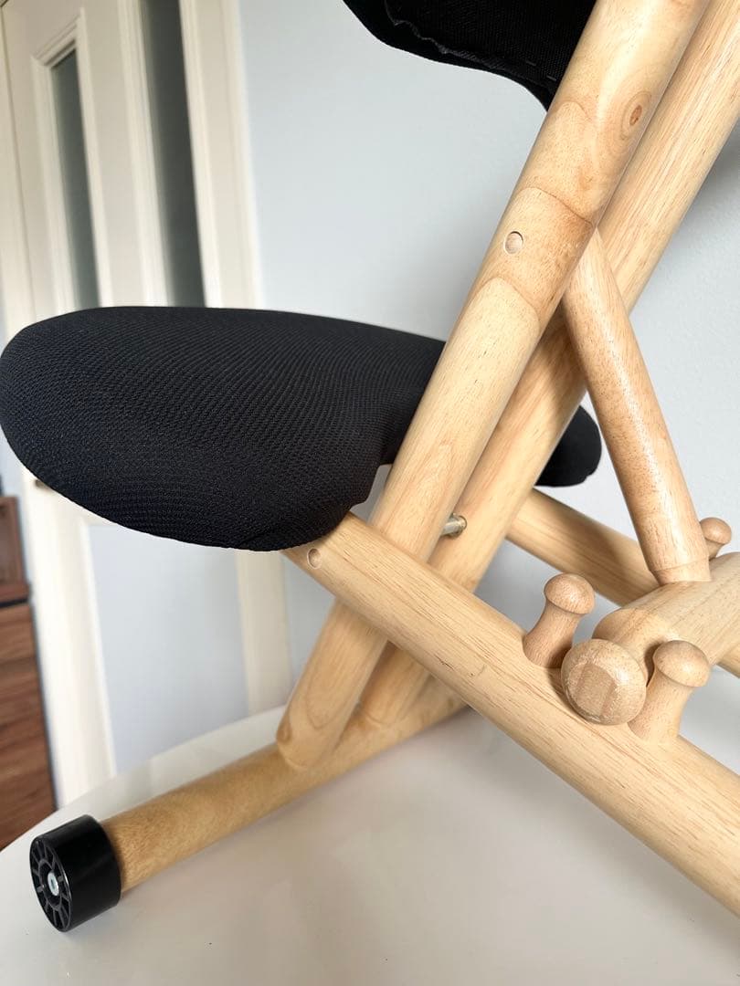 4段階　高さ調整　バランスチェア 学習椅子 ブラック　BC-101