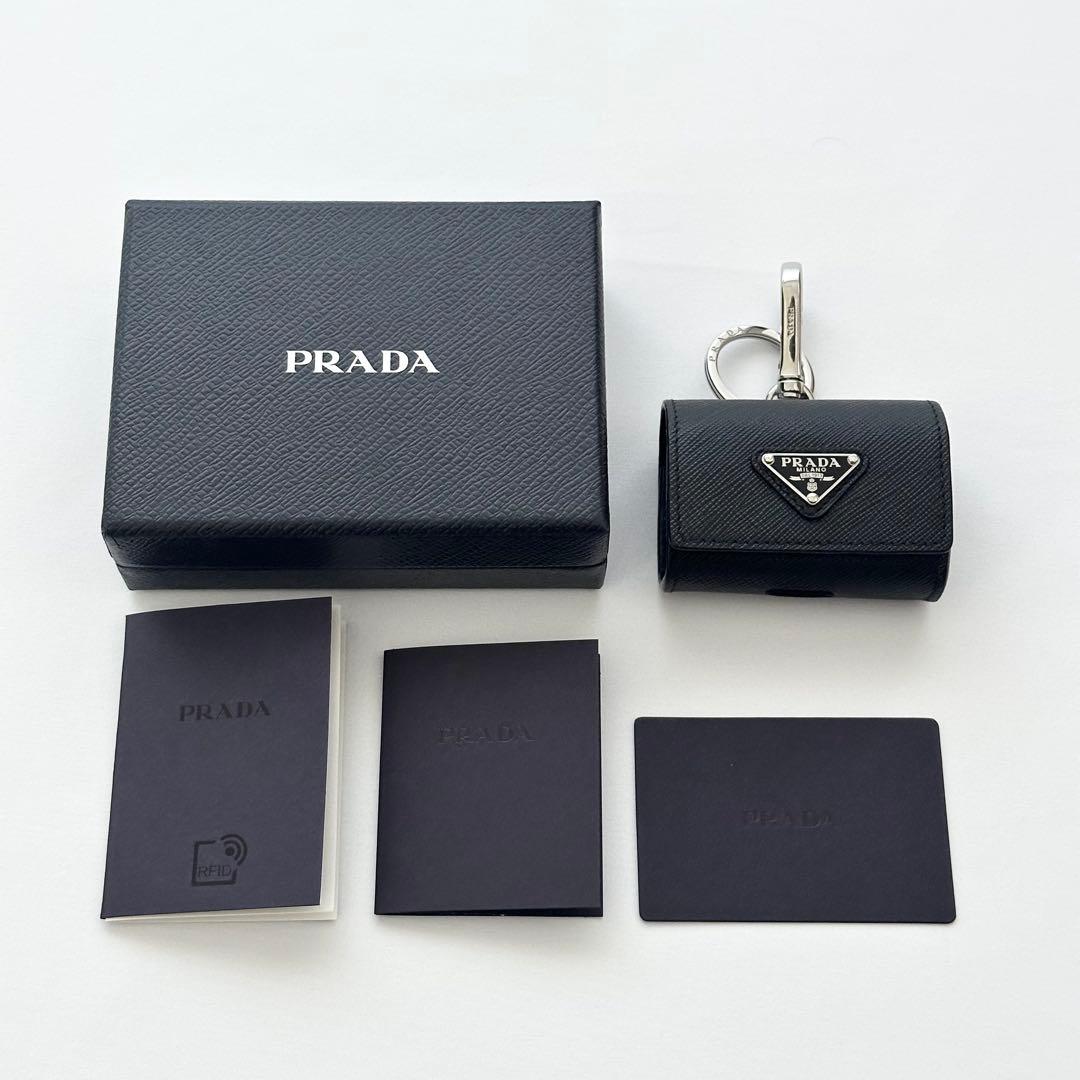 【美品】PRADA AirPods ケース サフィアーノトライアングル