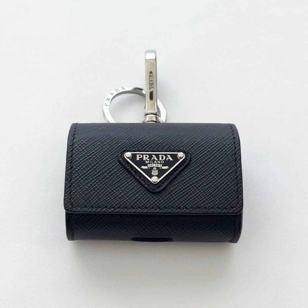 【美品】PRADA AirPods ケース サフィアーノトライアングル