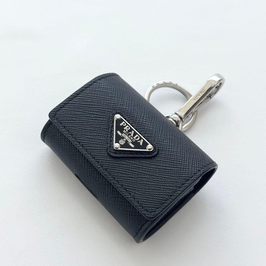 【美品】PRADA AirPods ケース サフィアーノトライアングル